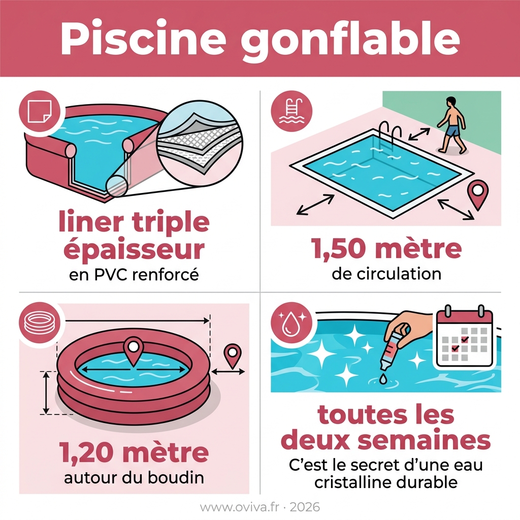 Infographie — piscine gonflable