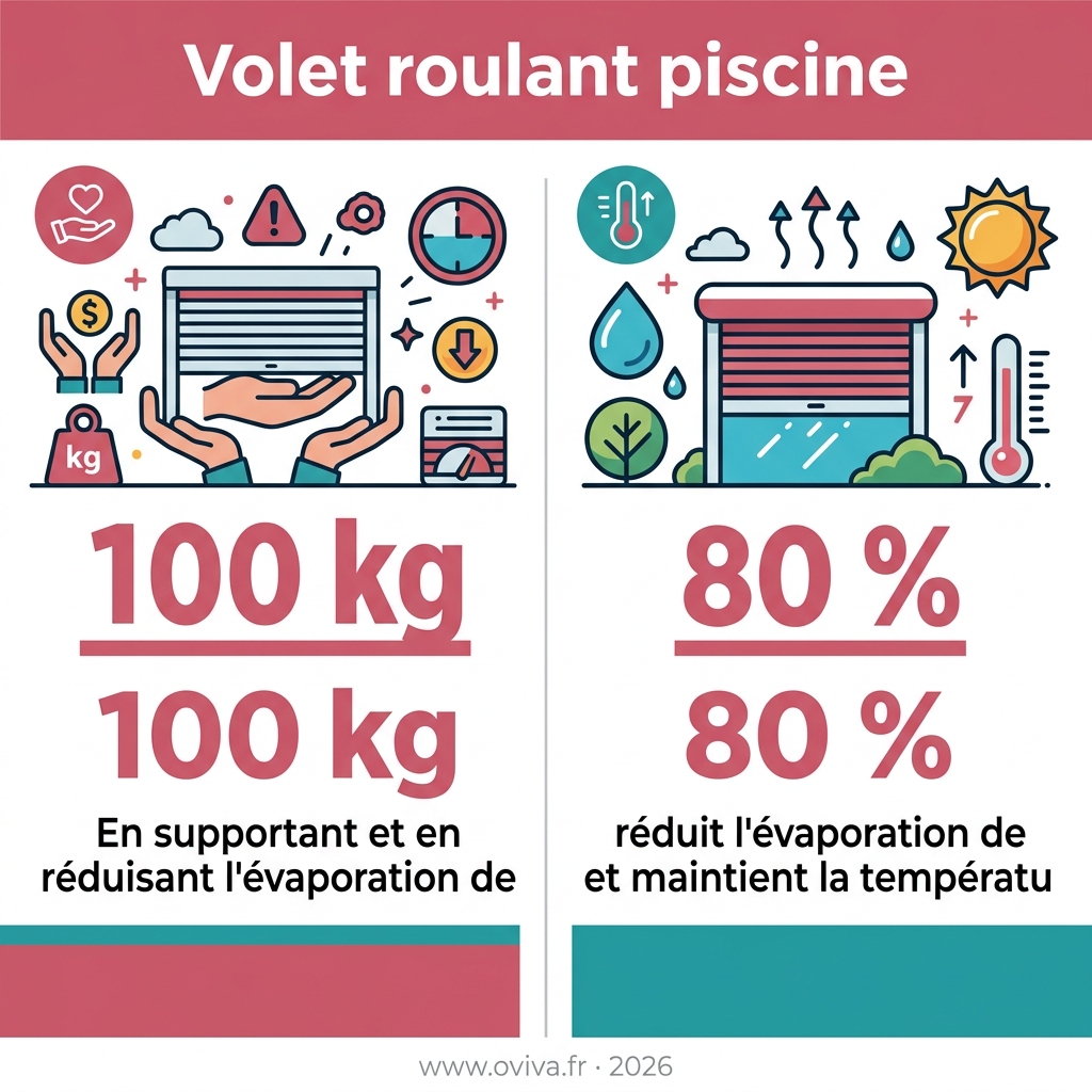 Infographie — volet roulant piscine