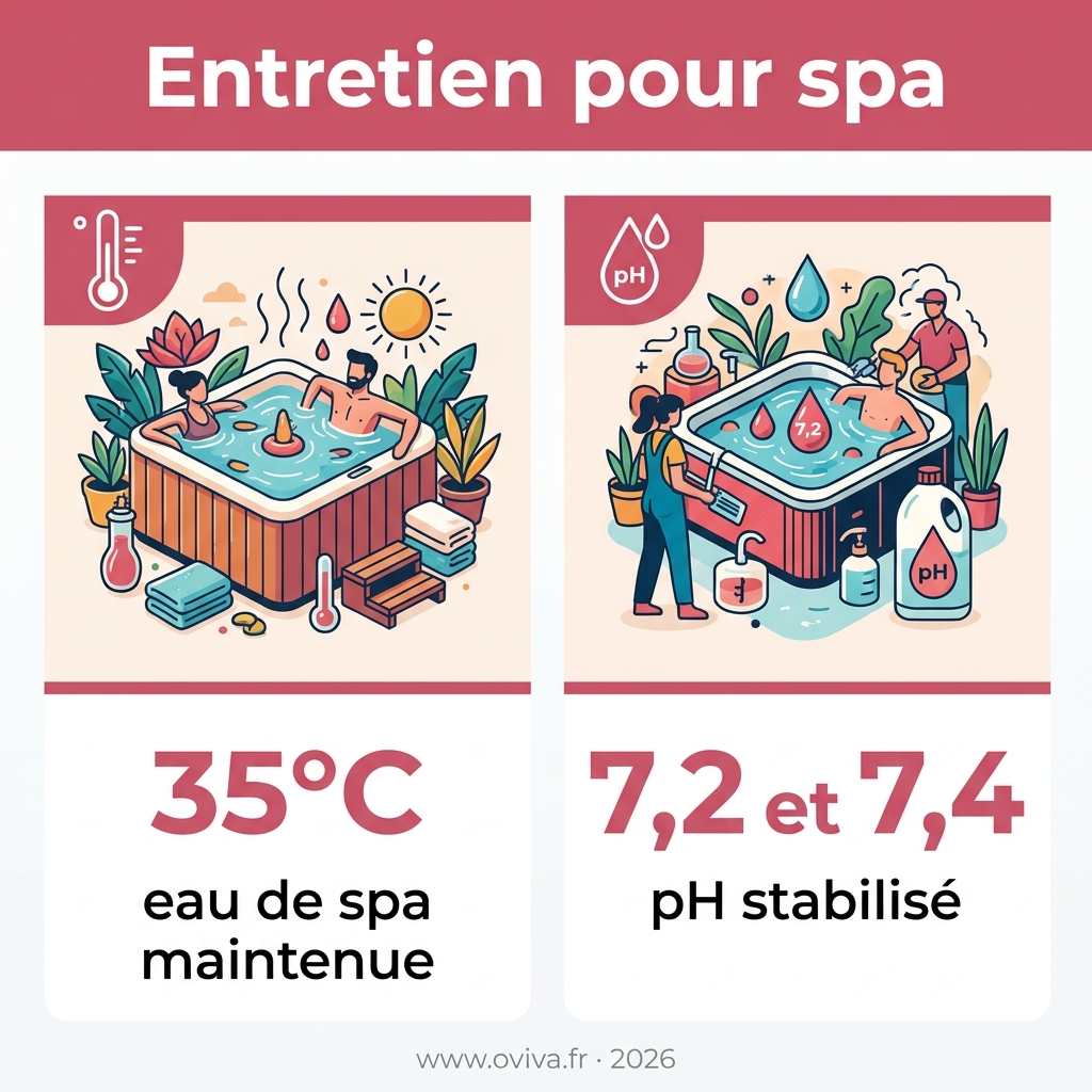 Infographie — entretien pour spa